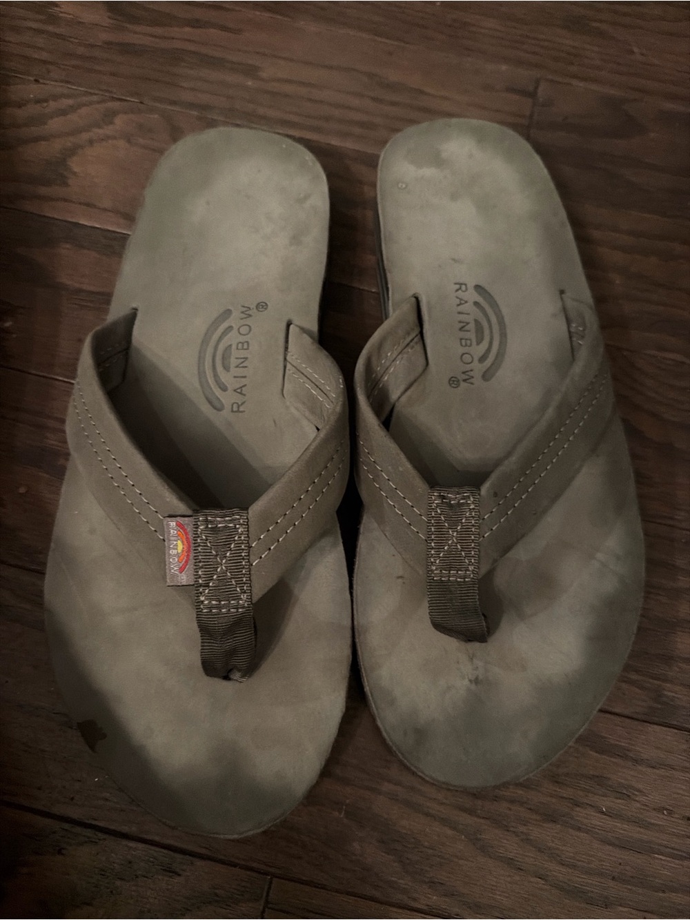 Rainbow Flip Flops men sz 10,5 - Picture 2 of 4